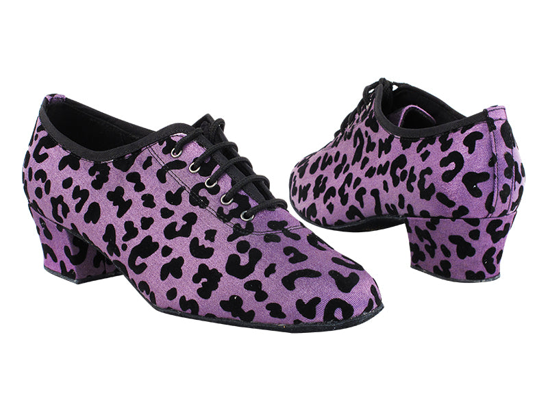 2001 249 Purple Leopard with 1.5" Medium Heel in the photo