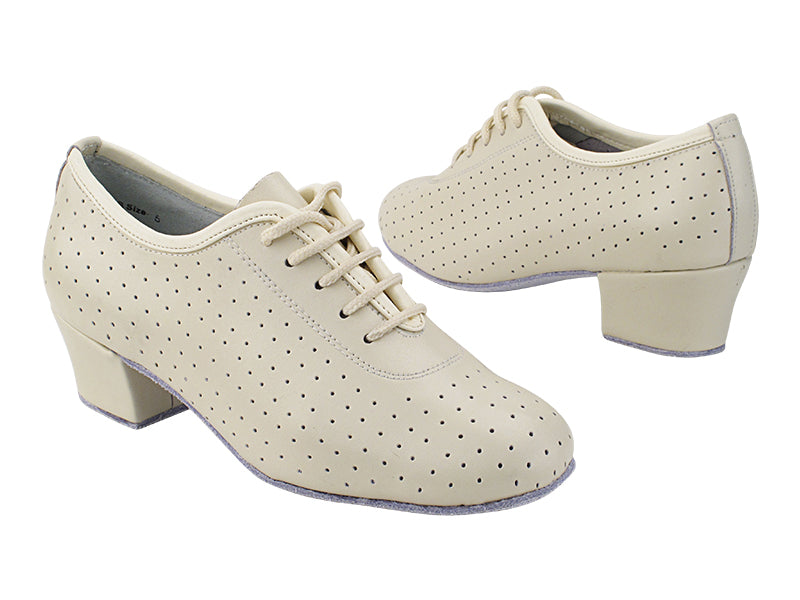 2001LEDSS Creamy White Leather with 1.5" Medium Heel in the photo