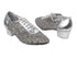 2002 151 Soft Silver PU_153 Grey Mesh with 1.5" Medium Heel in the photo