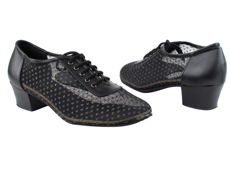 2002 Black Leather_109 Mesh with 1.5&quot; Heel in the photo