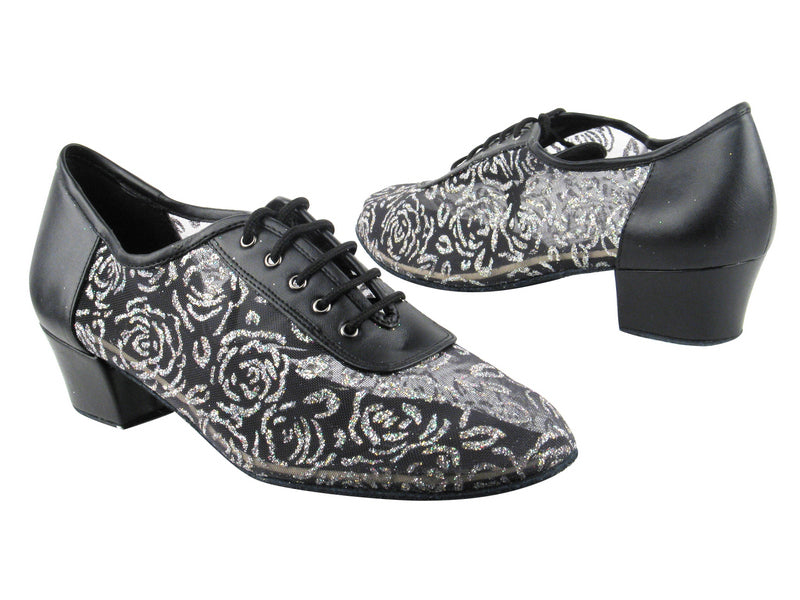 2002 Black Leather_154 Mesh with 1.5&quot; medium heel in the photo