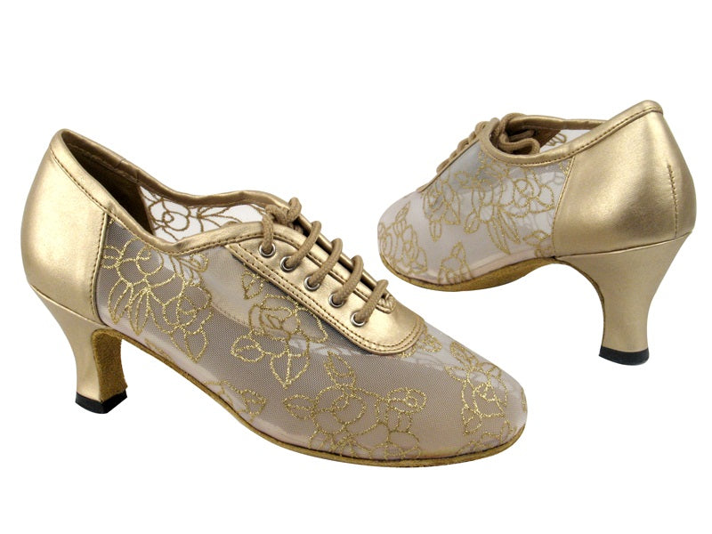 2002 57 Light Gold Leather_79 Mesh with 2_5 inch heel with 2.5&quot; Low heel in the photo