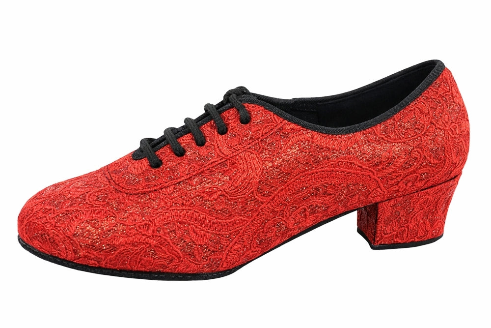 2003LEDSS-Split Lace Red Glitter with 1.5" Heel (2001) in the photo