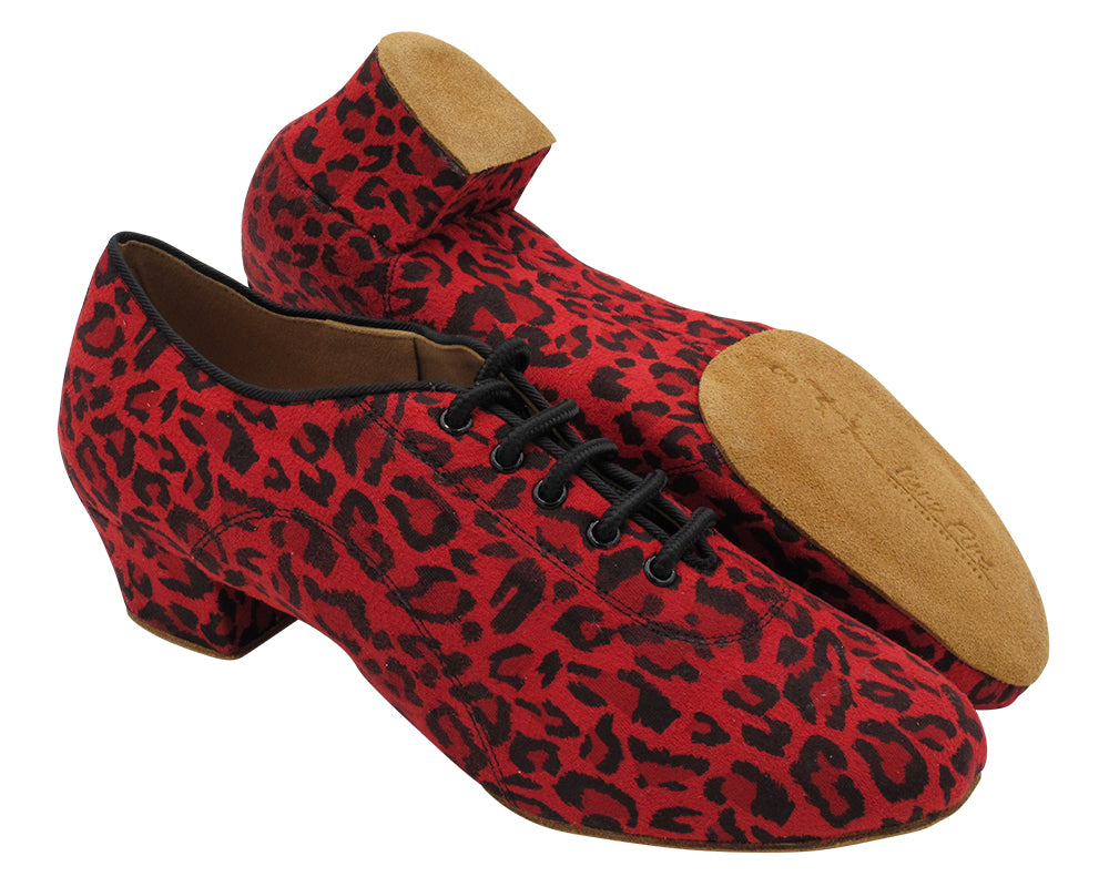2003LEDSS-Split Red Leopard Velvet with 1.5" Heel (2001) in the photo