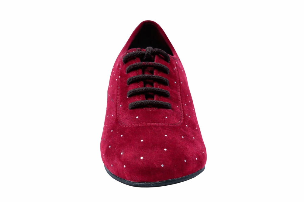 2003LEDSS-Split Burgundy Velvet Crystal  with 1.5" Heel (2001) in the photo