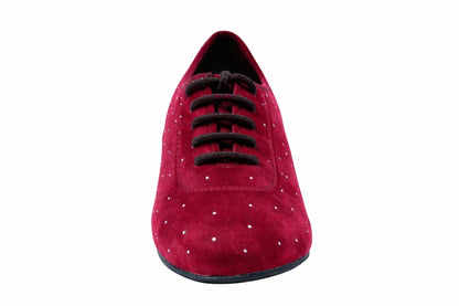 2003LEDSS-Split Burgundy Velvet Crystal  with 1.5" Heel (2001) in the photo