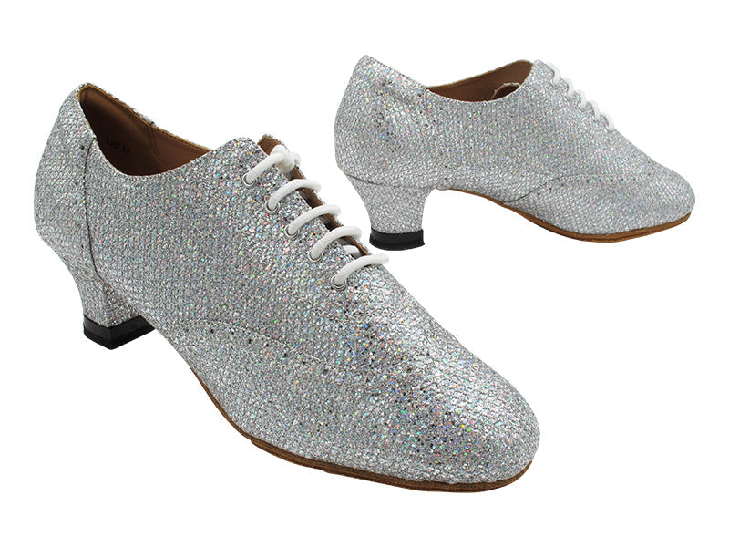 2008DB 129 Silver Sparklenet with 1.5&quot; Medium Heel (3G09) in the photo