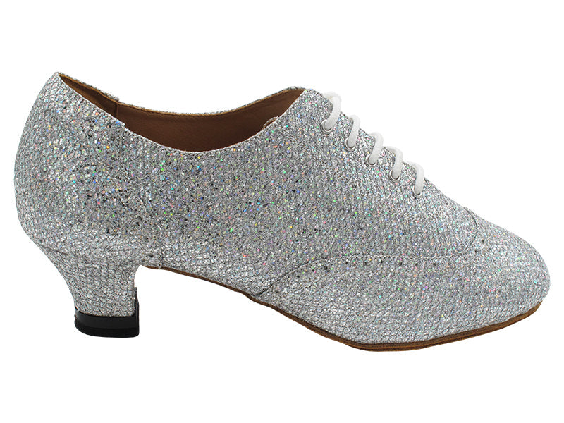 2008DB 129 Silver Sparklenet with 1.5&quot; Medium Heel (3G09) in the photo