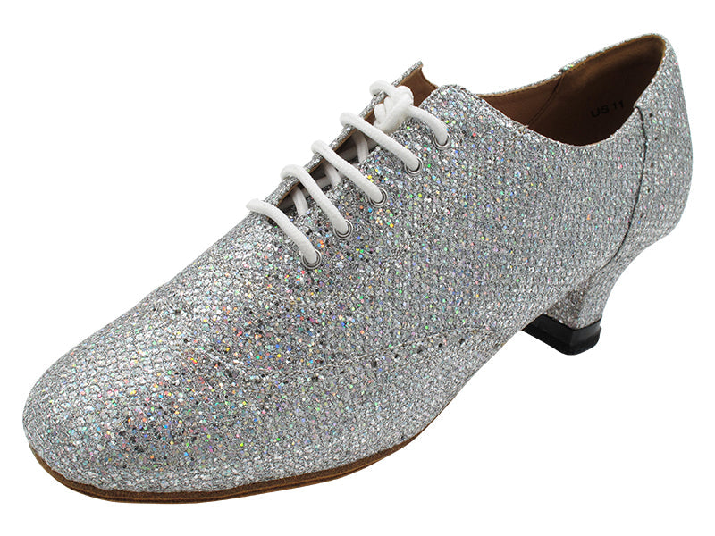 2008DB 129 Silver Sparklenet with 1.5&quot; Medium Heel (3G09) in the photo