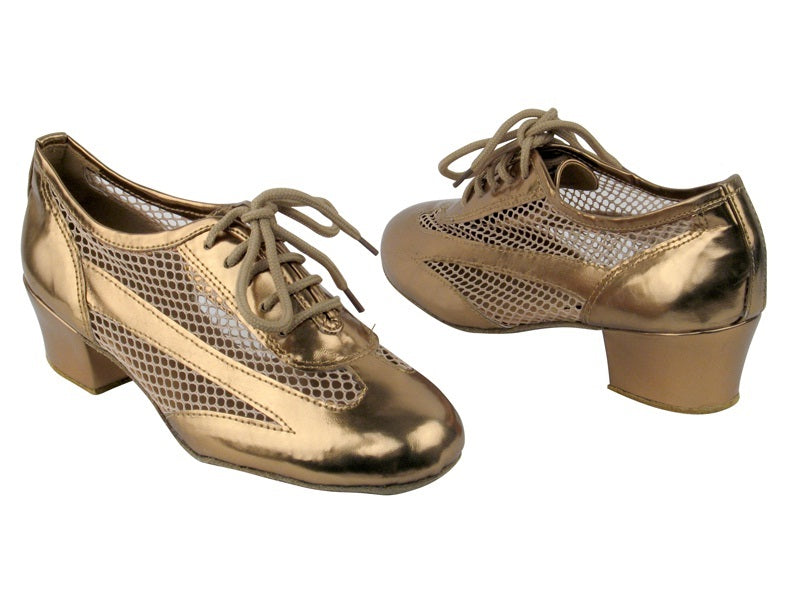 2009 171 Dark Tan Gold_178 Brown Mesh with 1.5&quot; Medium heel in the photo