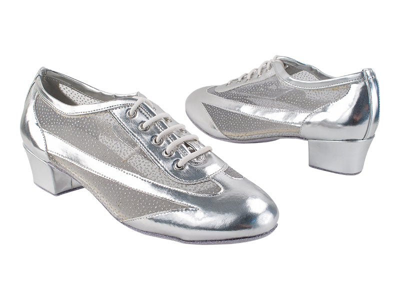 2009 55 Silver_307 Silver Glitter White Mesh with 1.5&quot; (2001) in the photo