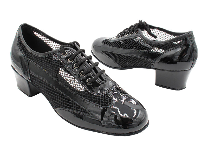 2009 Black Patent &amp; 176 Black Hexagon Mesh with 1.5&quot; Heel (2001) in the photo