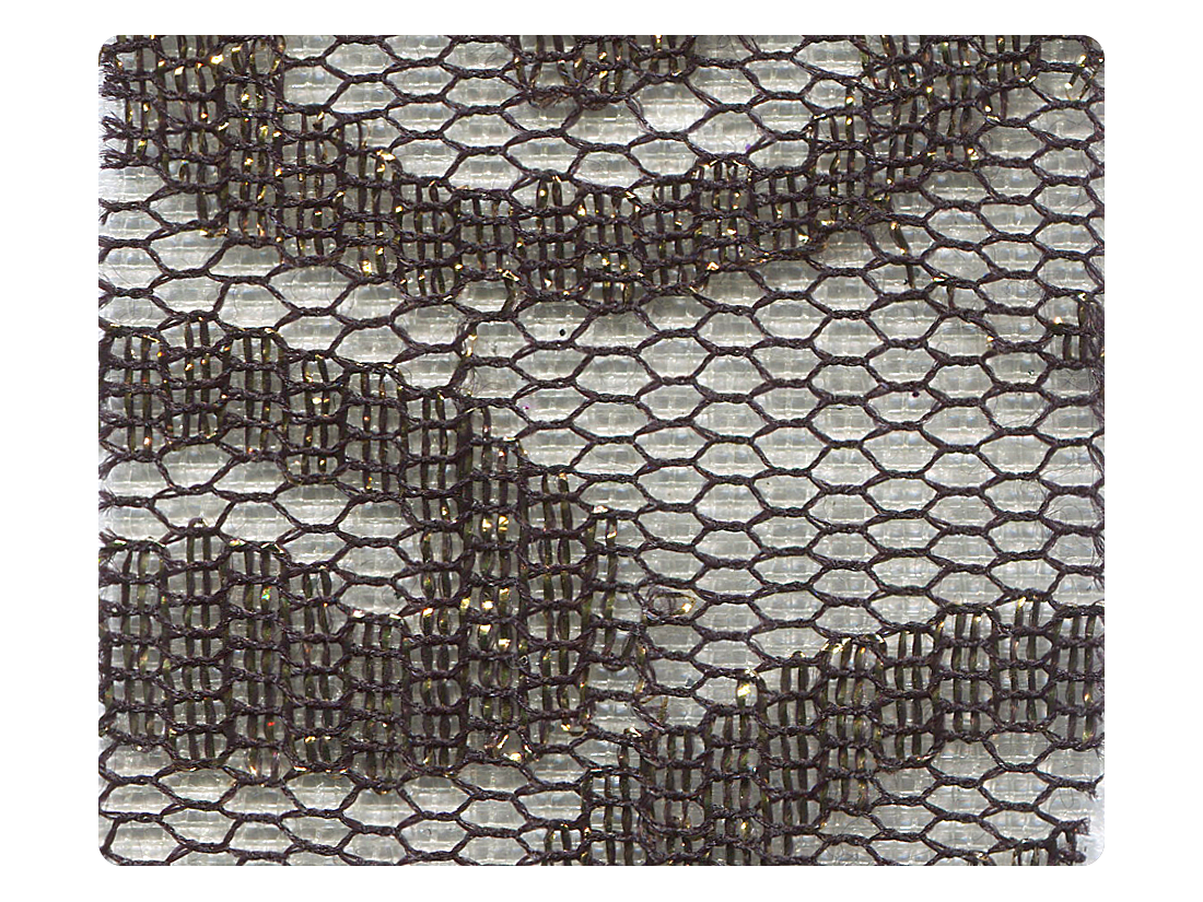 202 Lace Tan Mesh Fabric Swatch