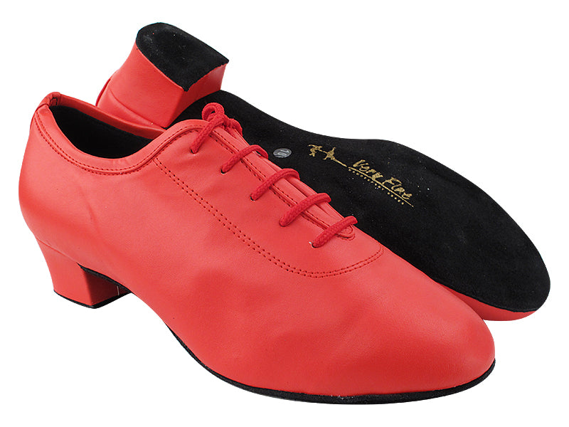 2302 266 Red Leather with Men 1.5&quot; Latin Heel in the photo