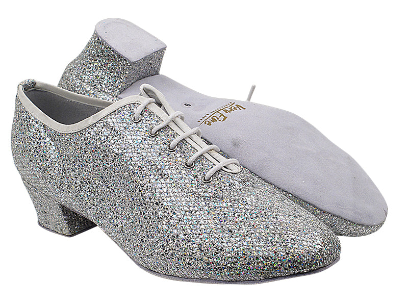 2302 6 Silver Sparklenet with 1.5&quot; Latin Heel in the photo