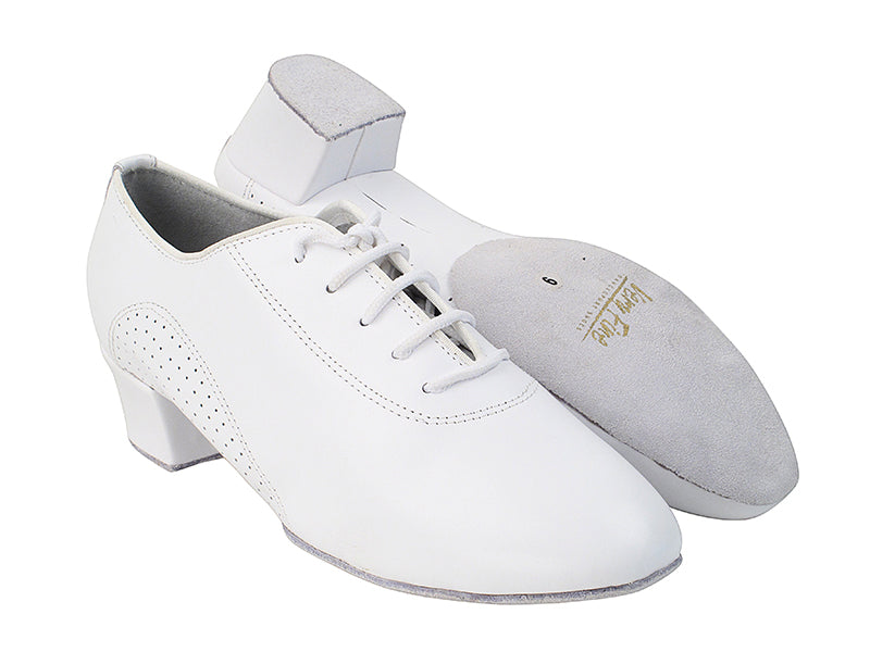 2303LEDSS Split Sole WHITE LEATHER with 1.5&quot; Latin Heel in the photo