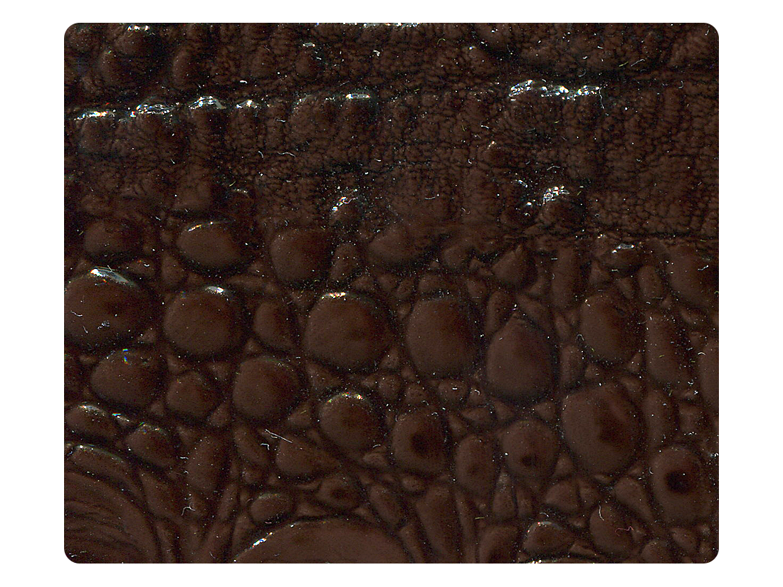 232 Coffee Brown Crocodile Fabric Swatch