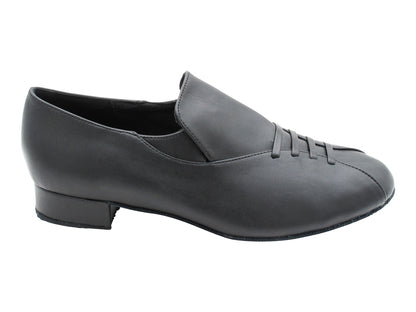 2515 Black Leather (Slip On) with 1" Standard Heel in the photo