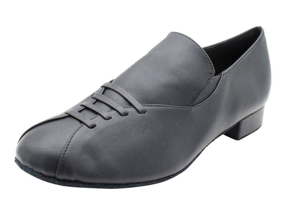 2515 Black Leather (Slip On) with 1" Standard Heel in the photo