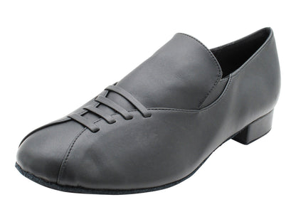 2515 Black Leather (Slip On) with 1" Standard Heel in the photo