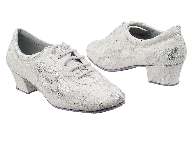 2601 194 Lace White Stardust 1.5&quot; Medium Heel in the photo