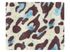260 Blue Leopard Satin Fabric Swatch
