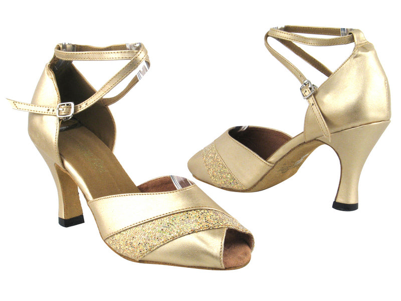 2701 57 Light Gold Leather_173 Light Gold Scale Trim with 3&quot; Heel in the photo