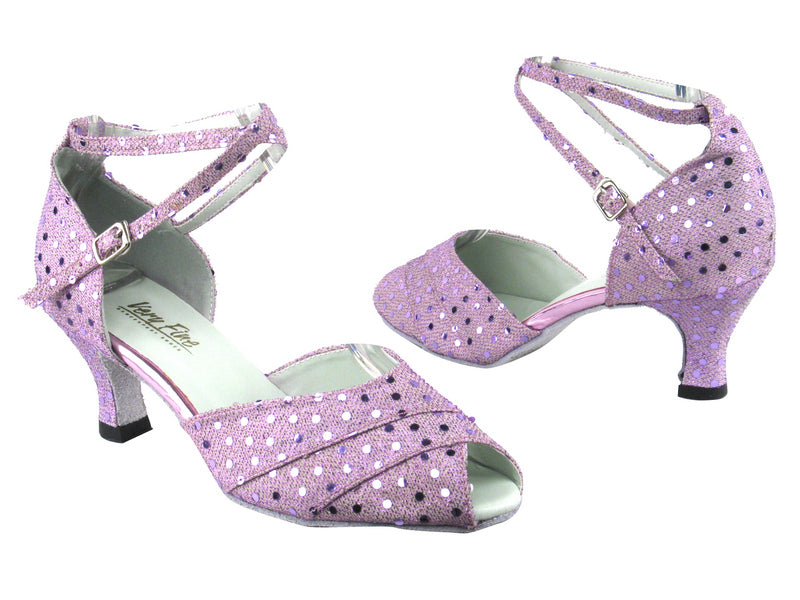 2701 68 Purple Dots with 2.5&quot; Heel in the photo