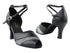 2701 Black Leather & Black Sparklenet with 3" Heel in the photo