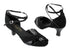 2701 Black Nubuck_Black Patent with 2.5" Low heel in the photo