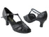 2702 12 Black Sparkle_Black Leather_H with 2.5" low heel in the photo