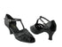 2702 Black Sparkle & Black Leather with 2.5" Low Heel in the photo