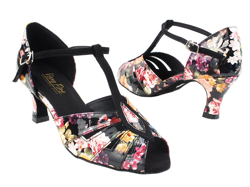 2702 288 Flower PU_73 Black Nubuck_T with 2.5&quot; Low Heel (2899) in the photo