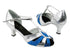 2702 234 Blue Stardust_Silver Leather_Black Insole with 2.5" Low heel in the photo