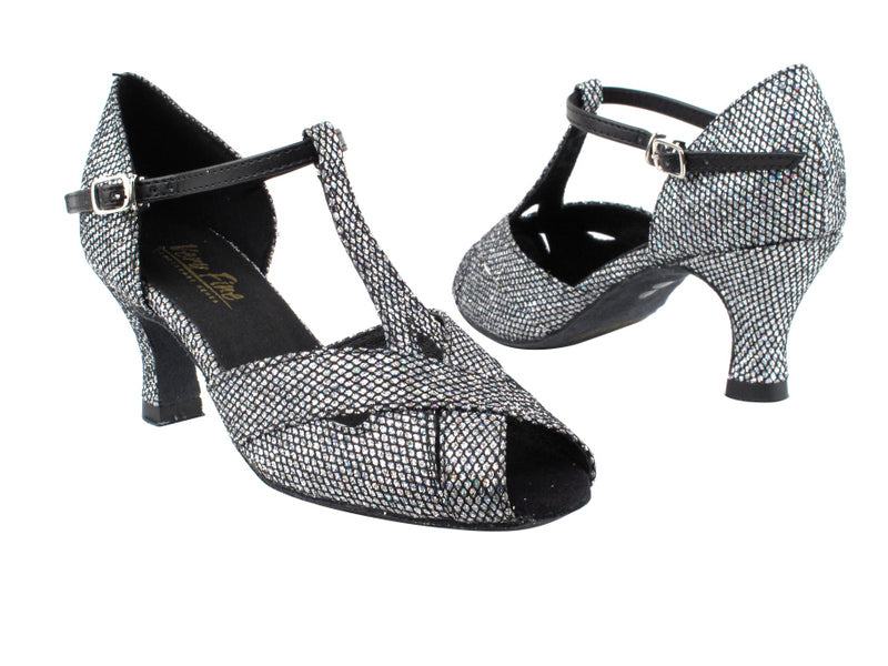 2703 97 Black Sparklenet with 2.5&quot; Heel in the photo