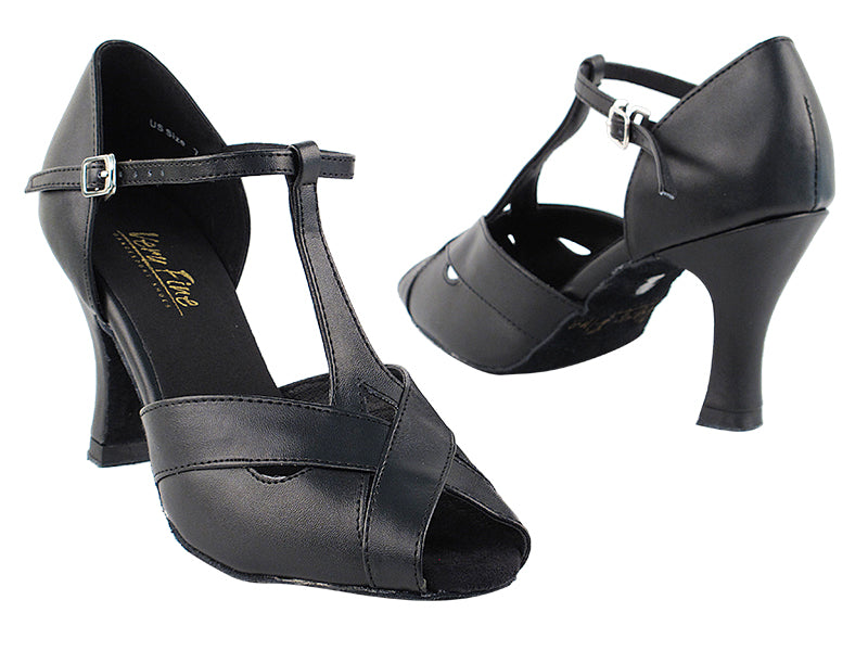 2703 Black Leather with 3&quot; Heel in the photo