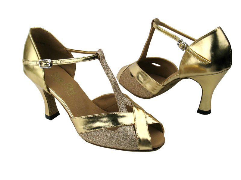 2703 Gold Stardust & Gold with 3" Heel in the photo