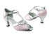 2707 233 Light Pink Satin_55 Silver PU Trim with 2.5" low heel in the photo