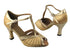 2707 80 Light Gold Satin_57 Light Gold Leather Trim with 3" heel in the photo