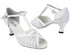 2707 WHITE SATIN Whole Shoe with 2.5" Low Heel (2899) in the photo