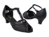 2707 38 Black Satin_269 Black Scale Trim_H with 387_1.3" Cuban Heel in the photo