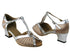 2707 Light Brown Satin_Silver PU Trim with 2" Thick Cuban heel in the photo