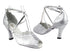 2708 126 Silver Stardust_Silver PU Trim with 3" Heel in the photo