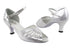 2709 259 Silver Satin with 2.5" Heel in the photo