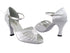 2709 White Satin with 3" Heel in the photo