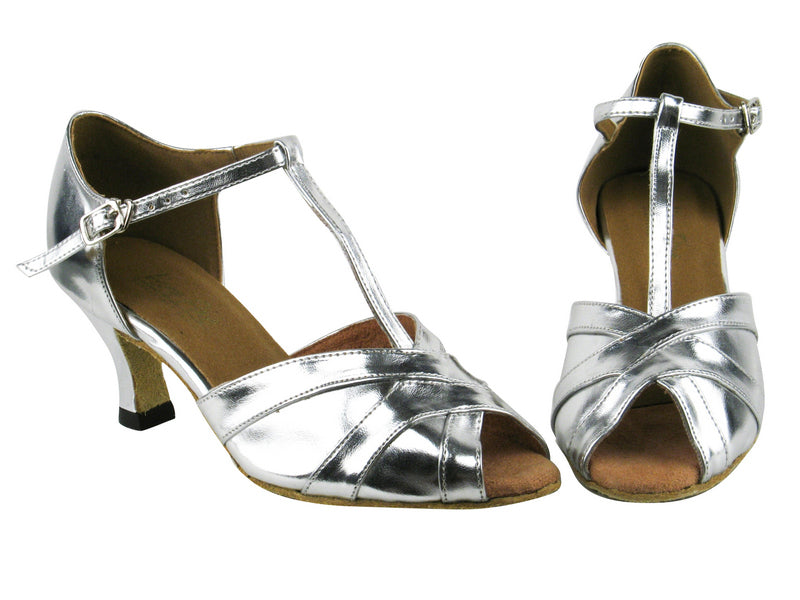 2711 Silver Leather with 2.5&quot; Heel in the photo