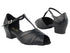 2711 140 Black PU_Whole Shoes with 1.5" Medium Heel in the photo