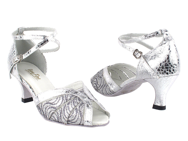 2713 214 Silver Grey Wave Glitter_205 Ultra Silver with 2.5&quot; Heel in the photo
