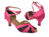 2713 246 Pink Satin_155 Purple Illusion with 2.5" low heel in the photo