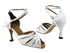 2713 White Satin with 3.5" Heel in the photo